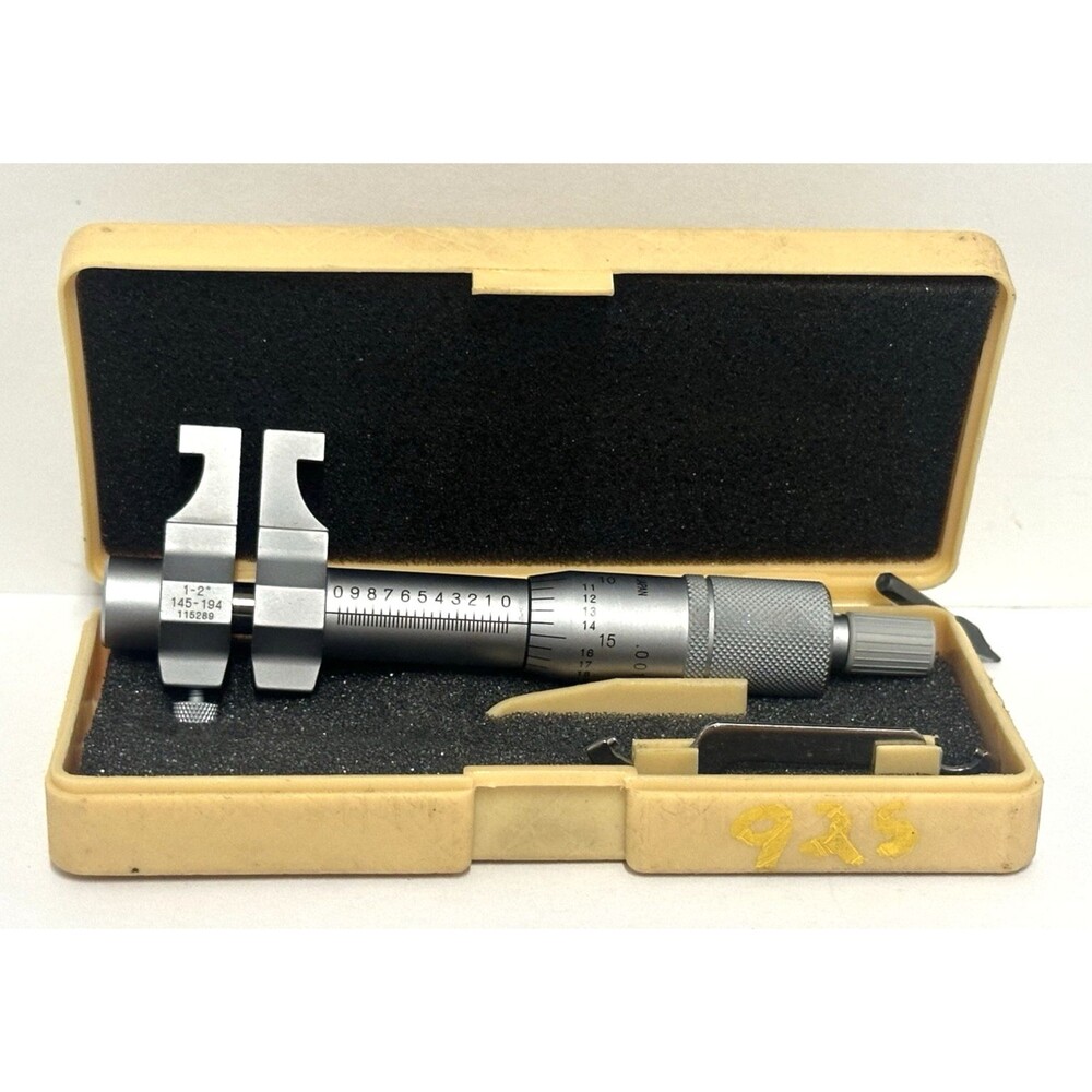 Mitutoyo 145-194 Caliper Type Inside Micrometer 1 to 2" Machinist Tool Japan